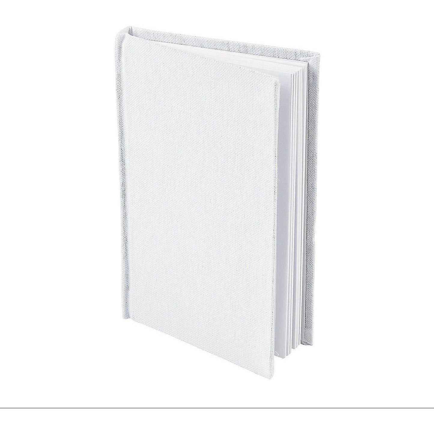 3 3/4" x 5 3/4" DIY Classic White Canvas Journal Books - 12/pk