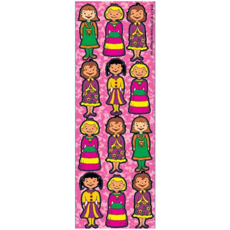 Girl Die Cut Stickers (25 Sheets)