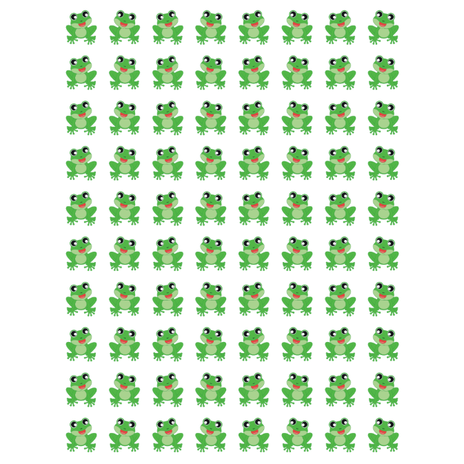 Frogs Chart Seal Stickers Round 13mm Color Print 10/pk