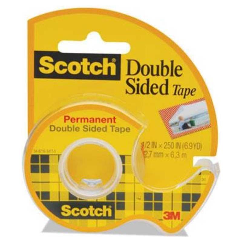 Double Sided Tape in Dispenser (1/2" x 250")