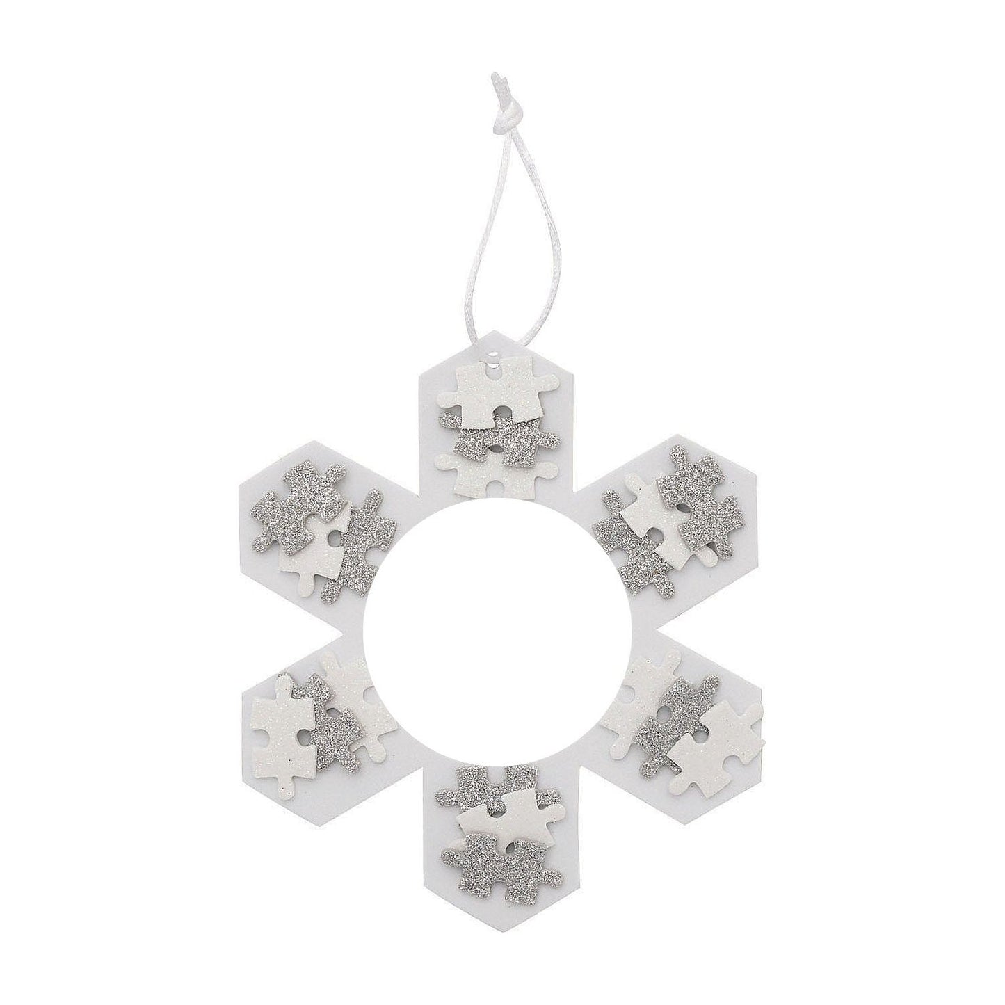 4 3/4" x 5 3/4" Snowflake Puzzle Piece Picture Frame Craft Kit - Makes 12