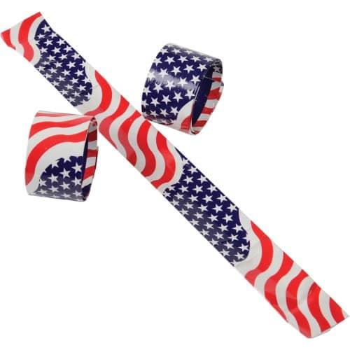 American Flag Slap Bracelets 6/pk