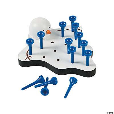 Snowman Peg Game (15 pcs./set) 5 1/4" x 5 1/2".
