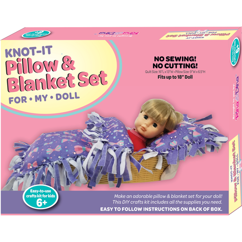 Knot -A- Pillow and Blanket for Your Doll