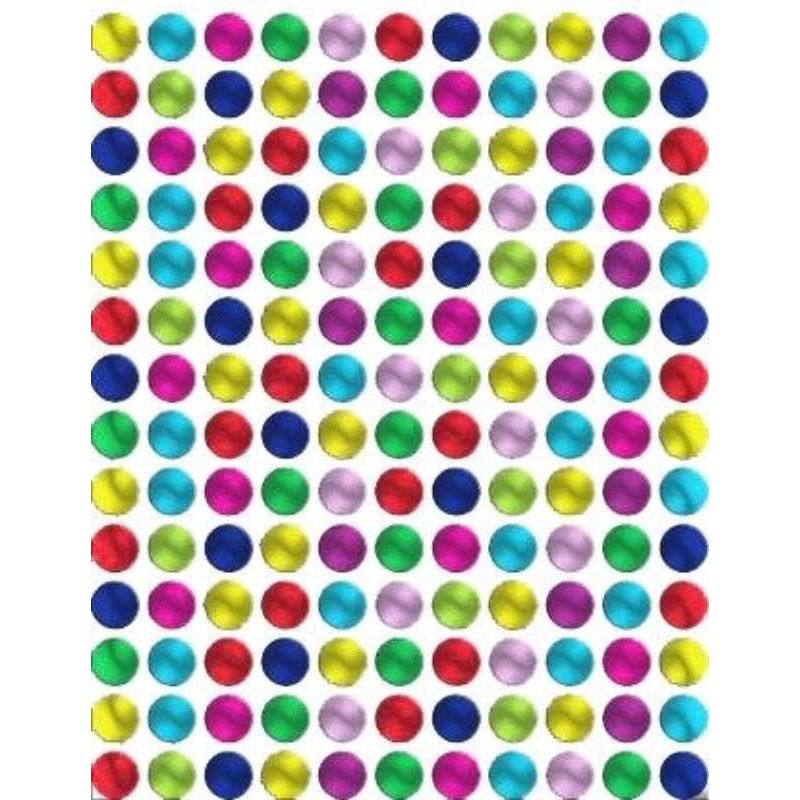 Metallic Assorted Dot Stickers 10 Sheets (1/2")
