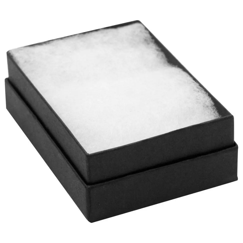 Jewelry Box Black 1/pc 3-1/4" x 2-1/4" x 1"H