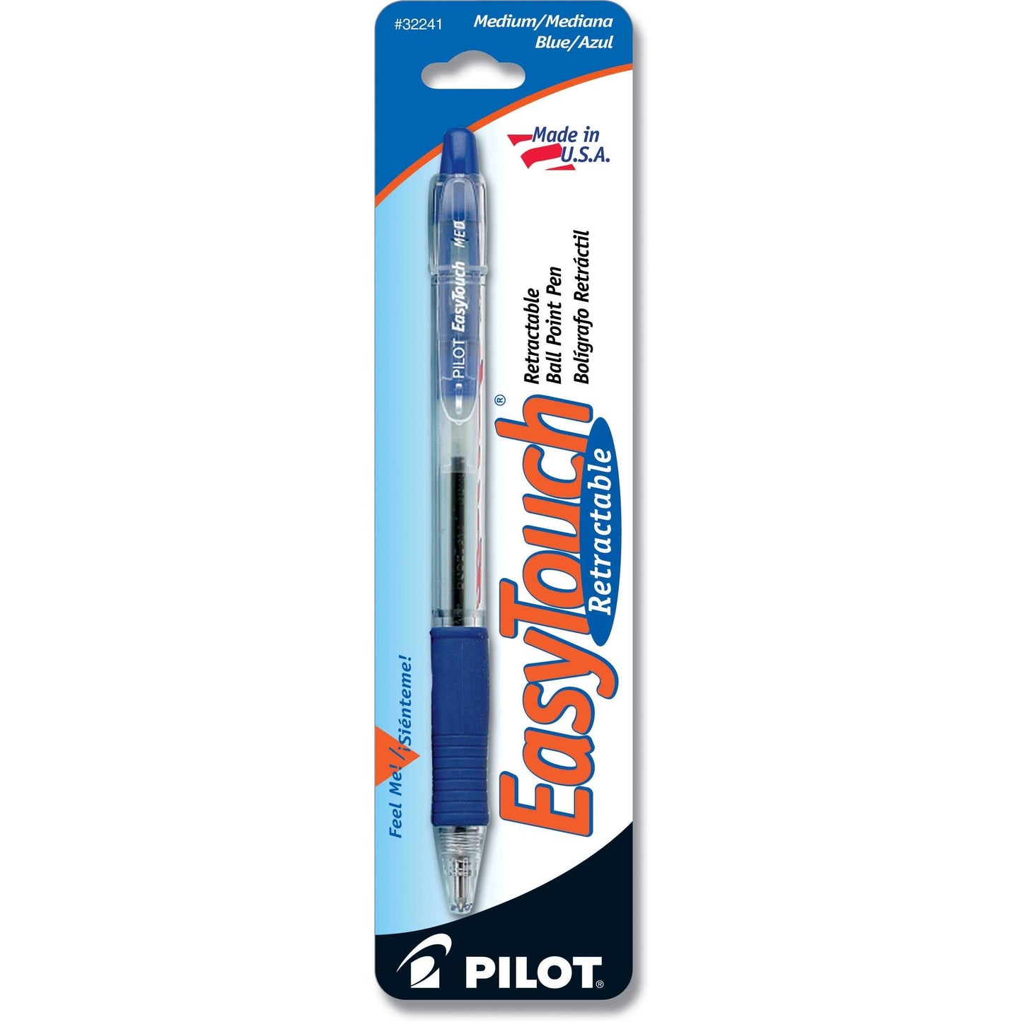 Easytouch Retractable Pen Medium Point Blue