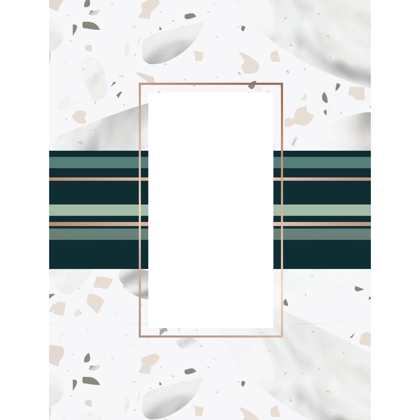 notebook covers green and rose gold horizontal stripes 8.5" x 11" 12/pk
