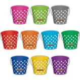 Polka Dots Buckets Accents 6" 30/pk