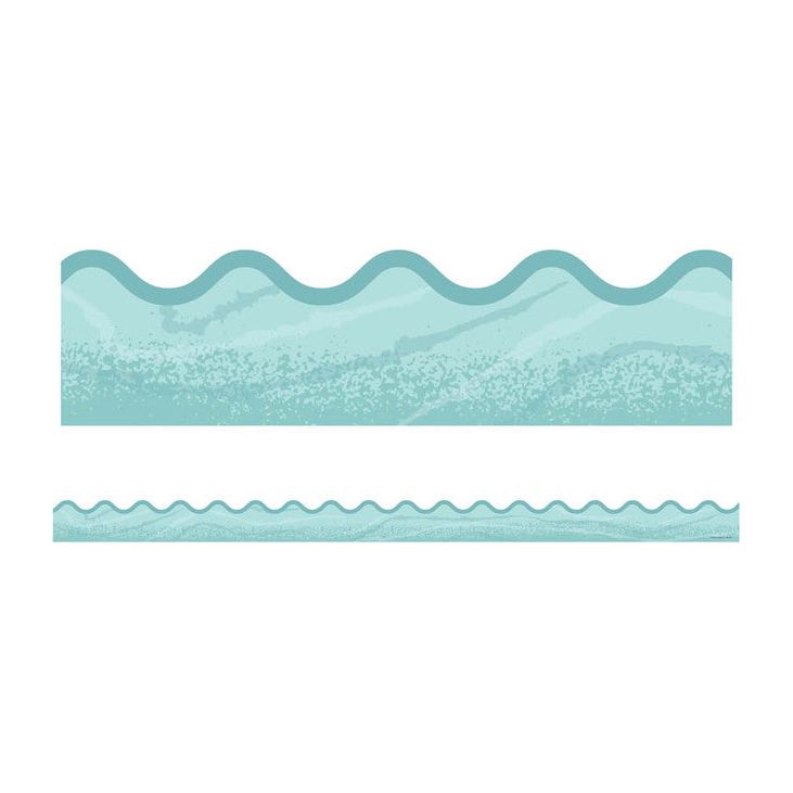 Blue Woodgrain Scalloped Bulletin Board Borders