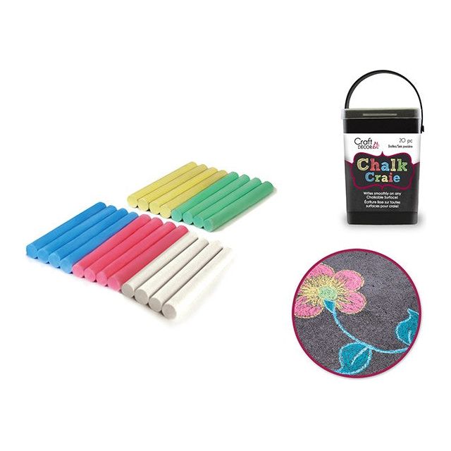 Chalk Bucket Dustless Ass Colors small 20pc (Closeout)