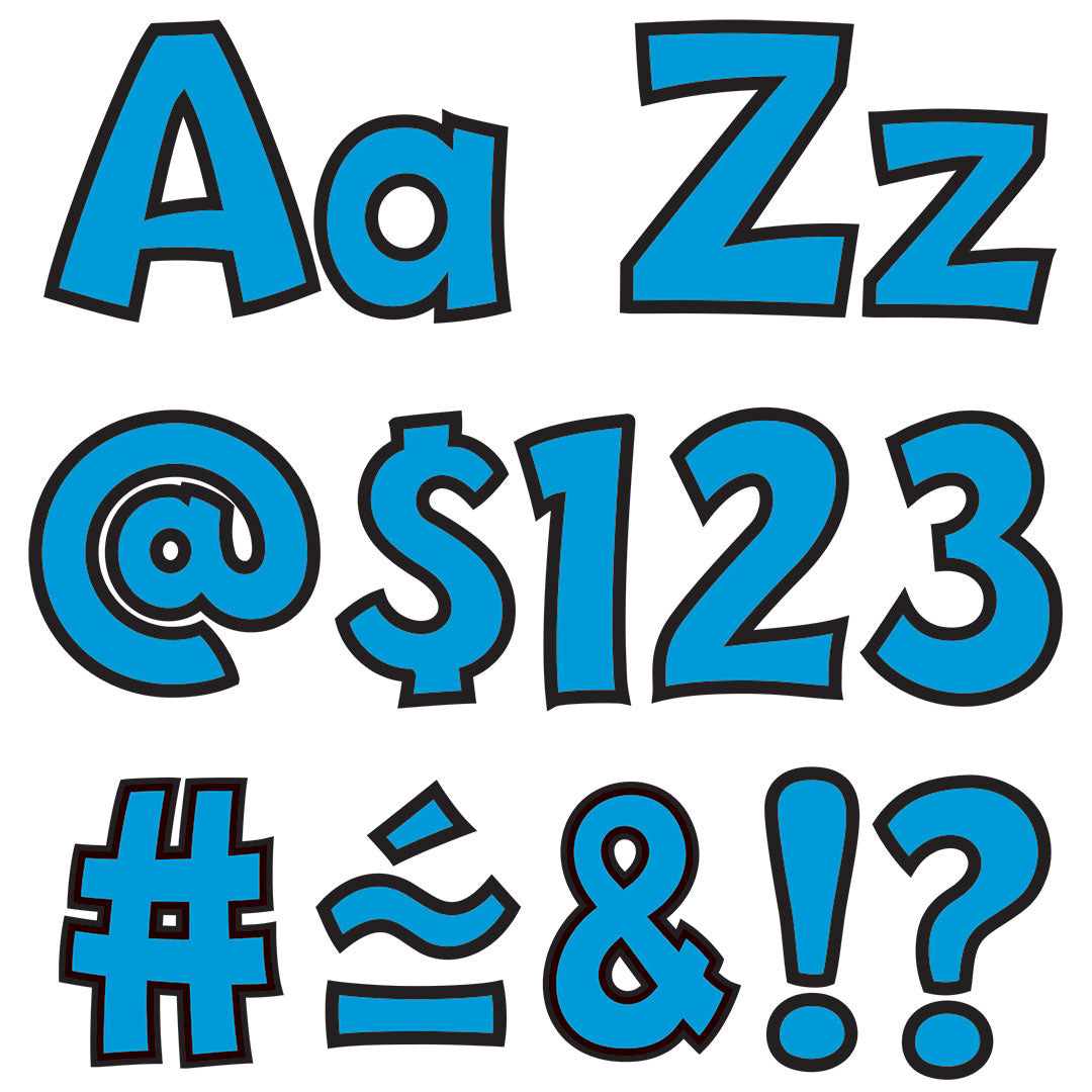 Blue 4-Inch Playful Uppercase/Lowercase Combo Pack (English) Ready Letters