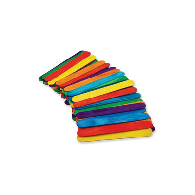 Jumbo Colored Craft Sticks 6" x 3/4" 50/pk