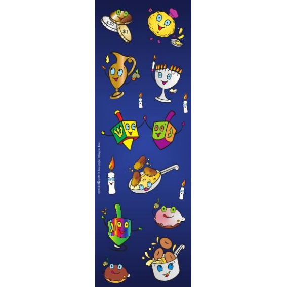 Chanukah Dancing Die cut Stickers 6 Sheets/pk