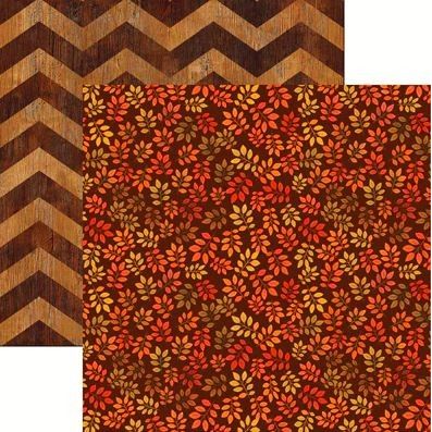 Scrapbook Paper 12" x 12" (Rustic Leaves)