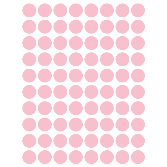 Color Coding Dot Sticker Pink 1/2" 13mm Color Print 32/pk