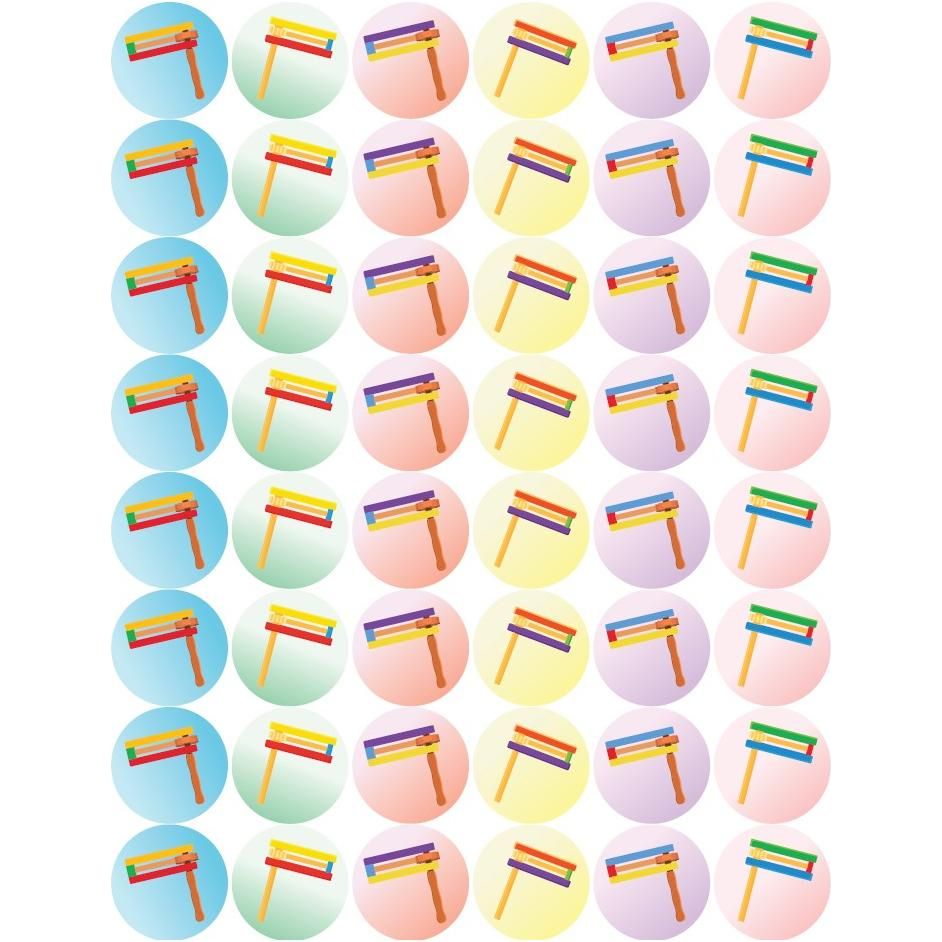 Gragger Stickers 19mm Round Color Print 10/pk