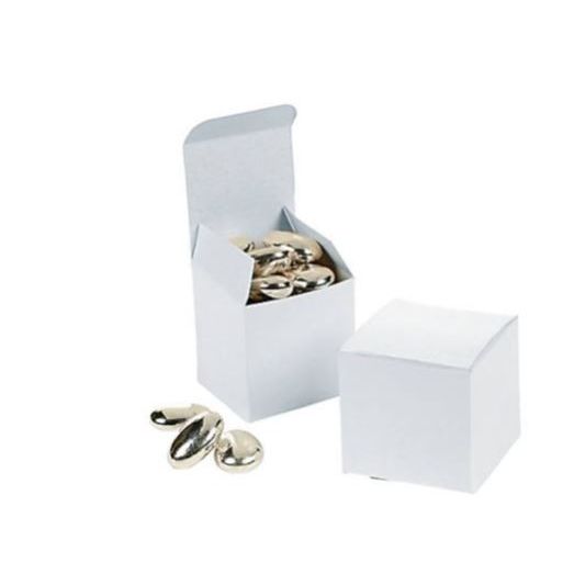 Mini White Favor Boxes 2" x 2" x 2" 24/pk