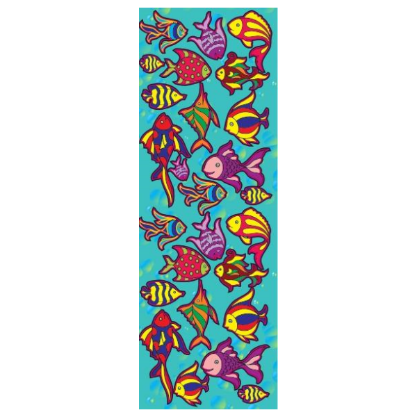 Colorful Fish Die-cut Stickers 25 Sheet/pk