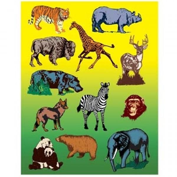 Wild Animals Stickers Die Cut (25 sheets)