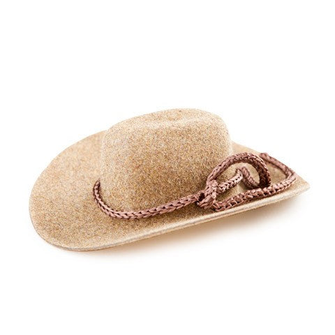 Cowboy Hat - Brown - Felt - Rope Detail - 2 inches