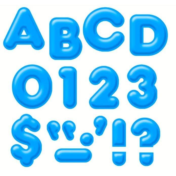 Blue 3D Uppercase Letterings Convenient & Reusable 4" 1pc (discontinued)