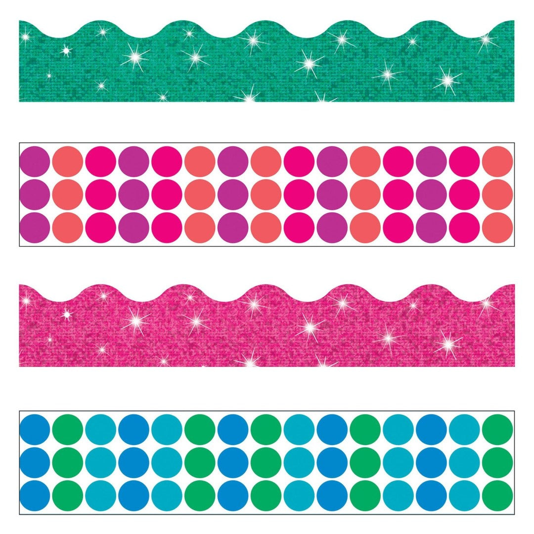 Dots 'n Glitz Borders Variety Pack 136 1/2ft 1/pk (discontinued)