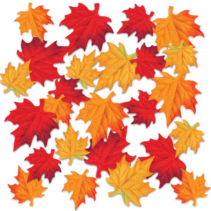 Deluxe Fabric Autumn Leaves 3½" & 4¾" 48/Pkg