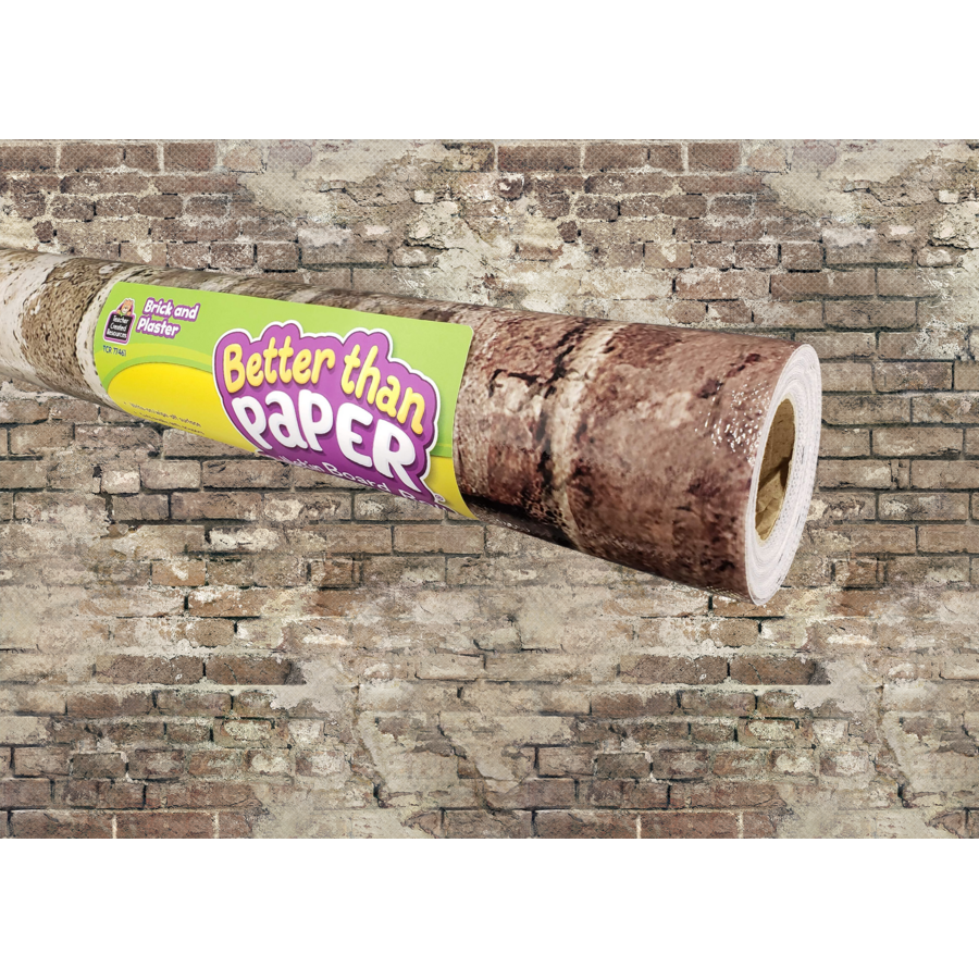 Better Than Paper Bulletin Board Roll (Brick and Plaster), 4' x 12'