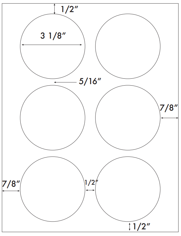 White Polyester Drum Laser (Water Resistance) Labels 8/sheet 100/pk