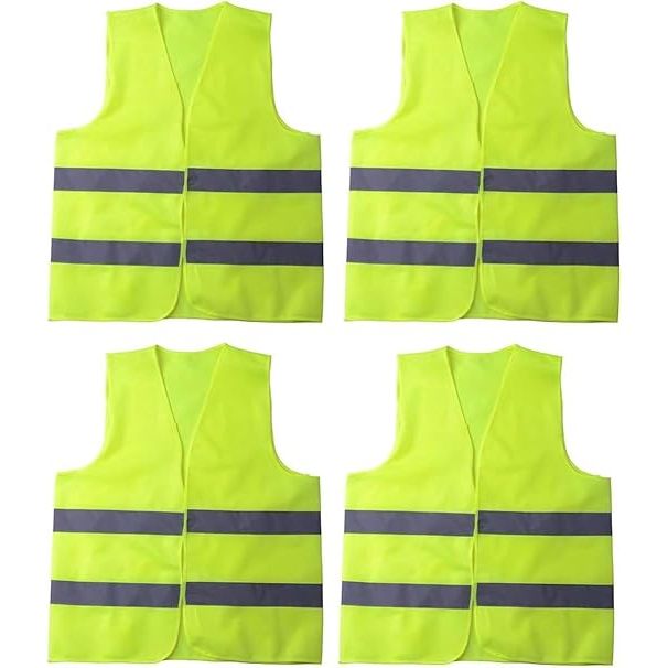 Construction Vest Fluorescent Green Age 8-12 1/pc