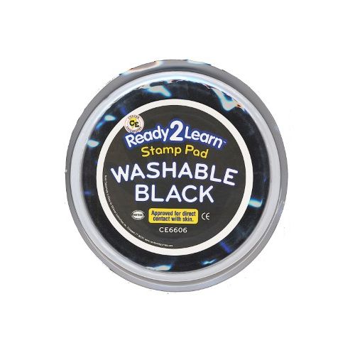 Circular Jumbo Black Washable Stamp Pad