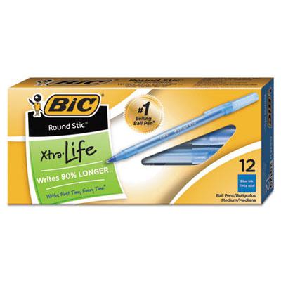 Round Stic Medium Ballpoint Pen 12/pk (Black)