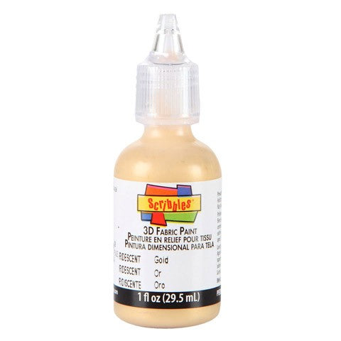 Scribbles 3D Fabric Paint (1 oz., Iridescent Gold, 1/pk)