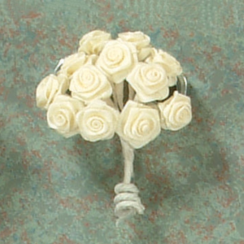 Ribbon Rose Ivory color, medium, 144/pk