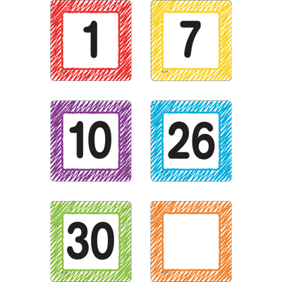 Scribble Calendar Days 2 1/2" 1pk