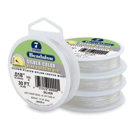 Wire - 7 Strand - Silver Clear - .015 inches - 30 feet (closeout)