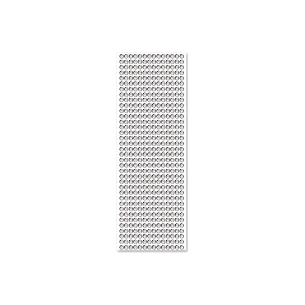 Adhesive Rhinestone Silver 8mm 120/pk