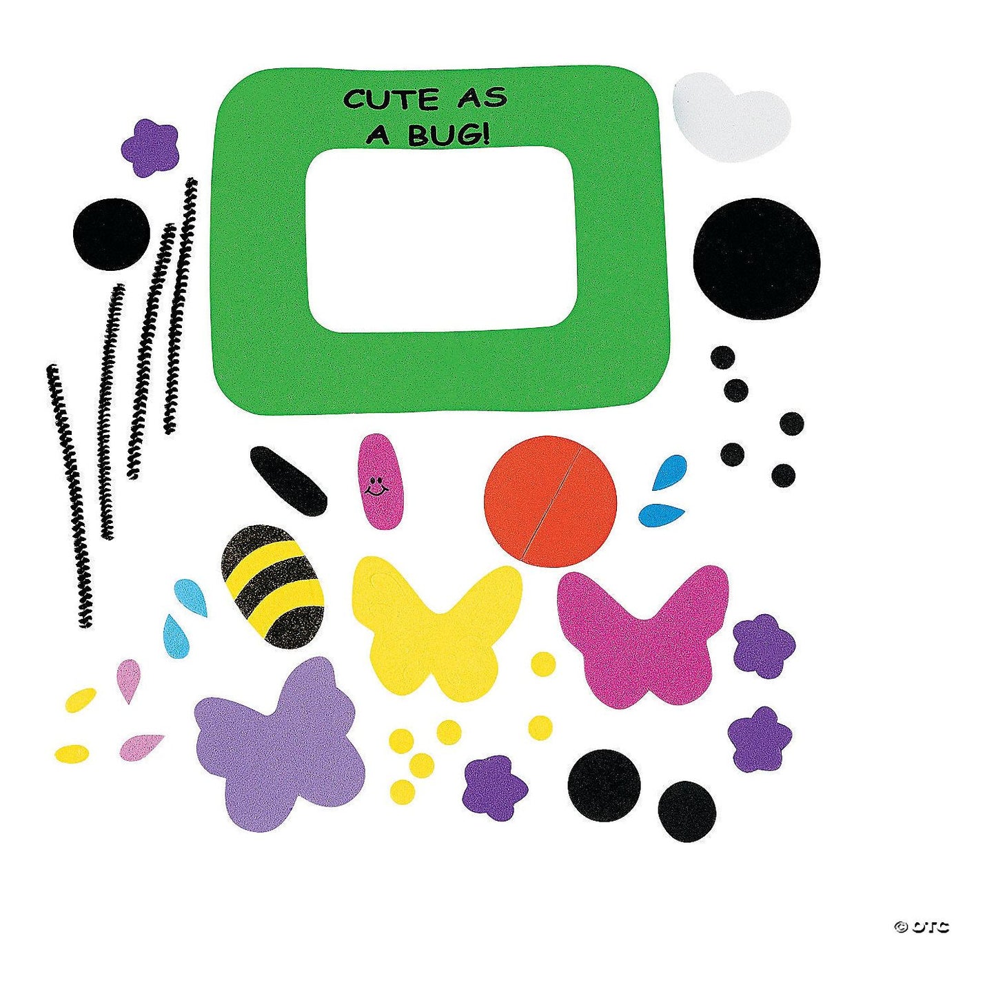Cute As a Bug Picture Frame Magnet Craft Kit, 3" x 2 1/8" photo space - Makes 12