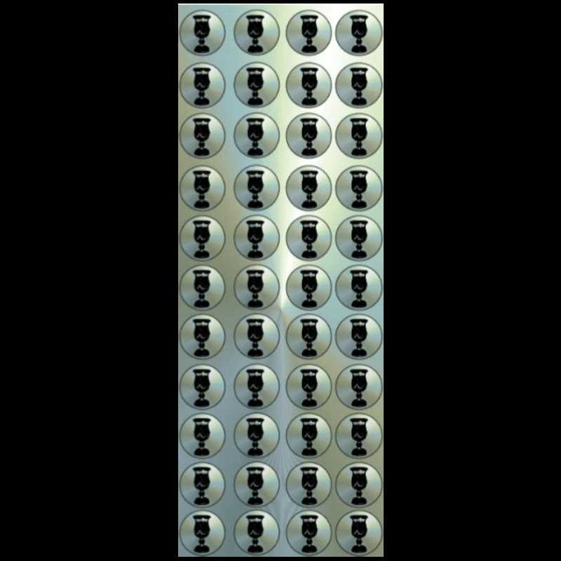 Silver Becher Dot Stickers .5" (25 Sheets)