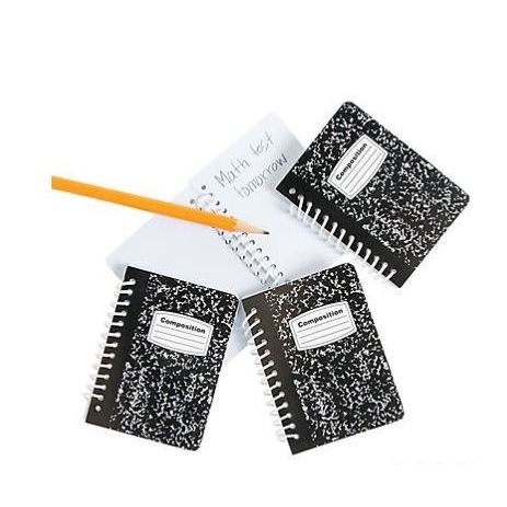 Paper Black & White Mini Spiral Notebooks 24/pk 2 1/2" x 3 1/2"