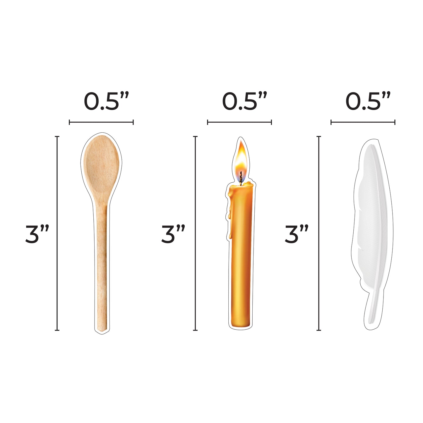 Bedikas Chometz Cutout 3 "20 sets