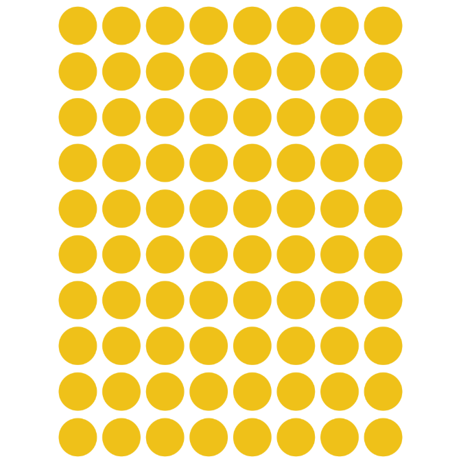 Color Coding Dot Stickers All 1/2" Gold 13mm 25/pk