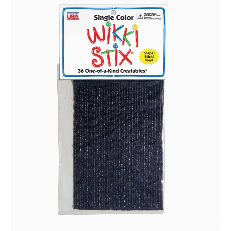 Wikki Stix Single Color Pak Black 6" 36/pk