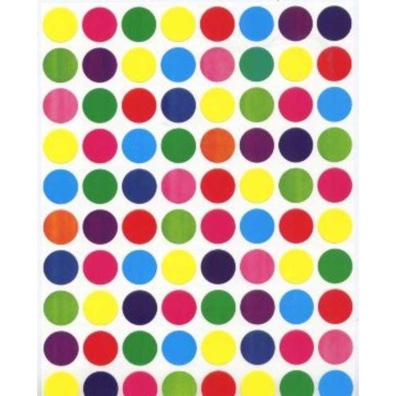 Color Coding Dot Sticker (Assorted Colors, 3/4", 25)