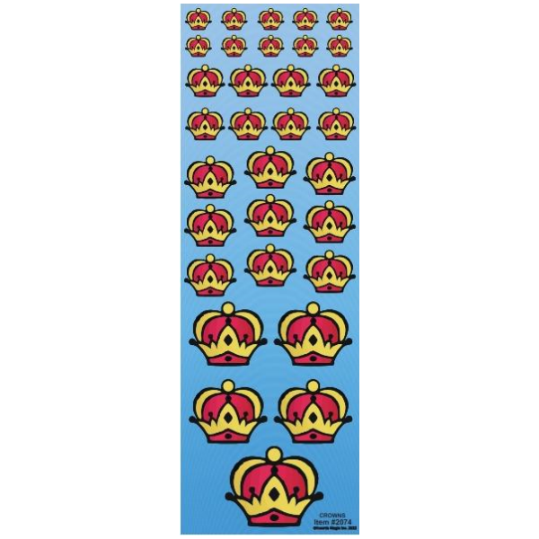 Crown Stickers Die Cut (6 Sheets)