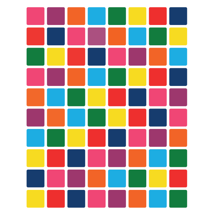 Multi Colored Square Stickers 1/2" 13mm Color Print 25/pk