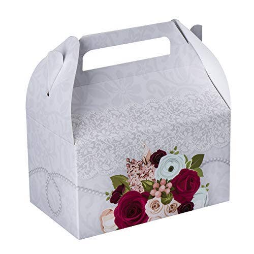 Paper Treat Boxes Flowers 6.25" X 3.75" X 3.5" 10/pk