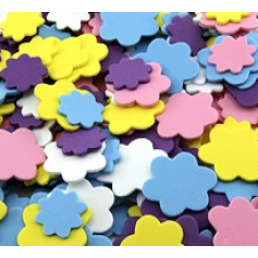 Foam Flowers Spring Colors 80/Pk (Discontinued)