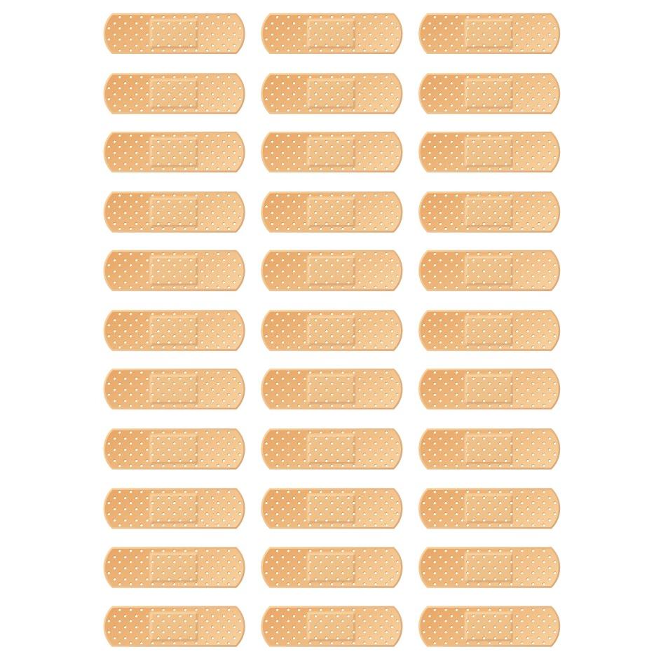 Bandaid stickers Rectangle 35mm x 12mm Color print 10 /pk